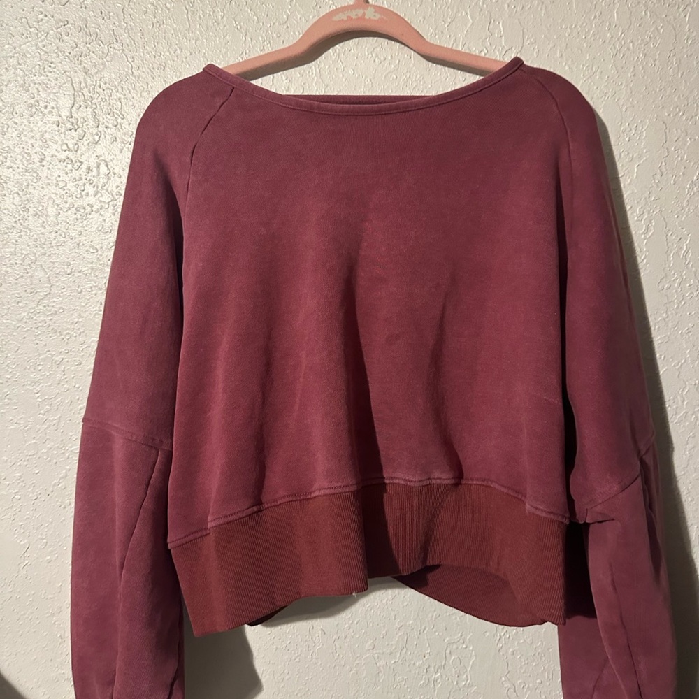 Lulus Cozy Burgundy Sweatshirt